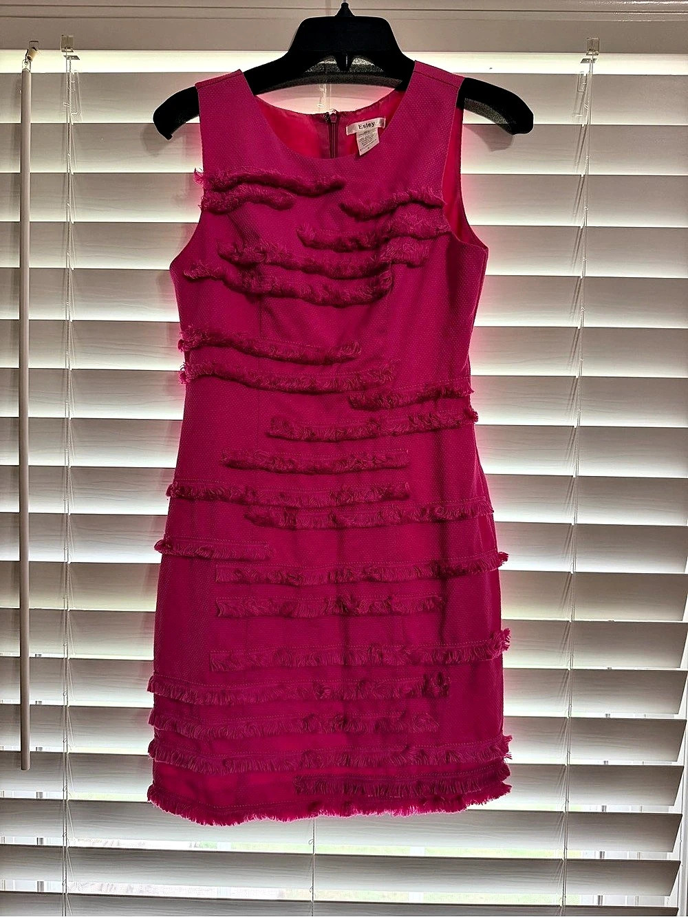 Lulus Making Magic Bright Pink Fringe Lace-Up Mini Dress